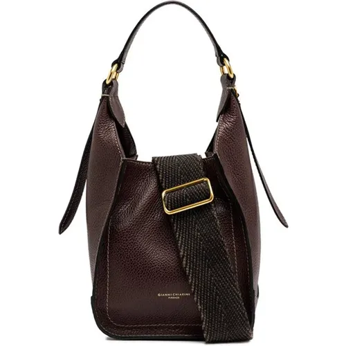 Olly Dark Leather Bag , female, Sizes: ONE SIZE - Gianni Chiarini - Modalova