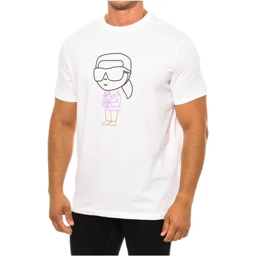 Klassisches T-Shirt mit kurzen Ärmeln , Herren, Größe: 2XL - Karl Lagerfeld - Modalova