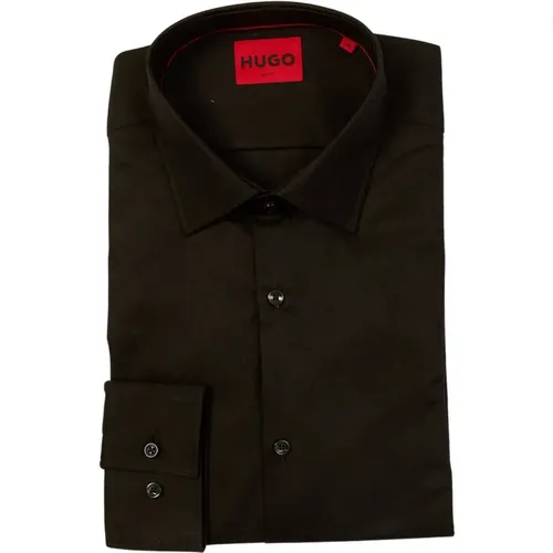 Schwarze Hemden für Männer , Herren, Größe: XL - Hugo Boss - Modalova