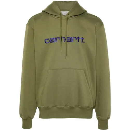 Sweater with Hood and Logo , male, Sizes: XL, S, M - Carhartt WIP - Modalova