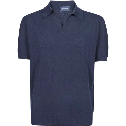 Polo Shirts,Kurzarm Polo Shirt in Weiß - Drumohr - Modalova