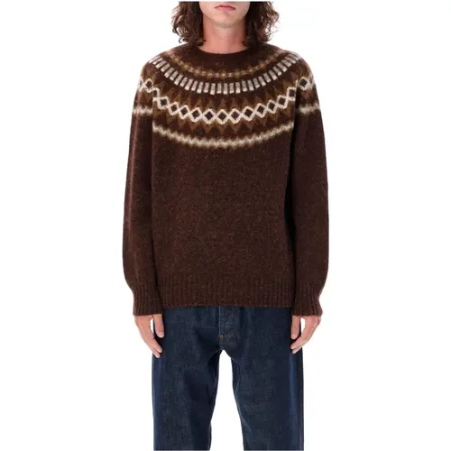 Braun Multi Strickpullover Aw24 , Herren, Größe: L - YMC You Must Create - Modalova