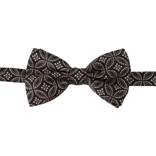 Elegante Seidenfliege Schwarz Weiß - Dolce & Gabbana - Modalova