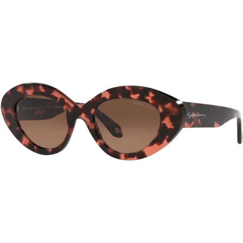 Pink Havana Sonnenbrille AR 8188 , Damen, Größe: 50 MM - Giorgio Armani - Modalova