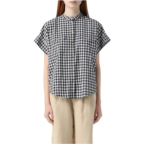 Appalachian Train Check Blouse , female, Sizes: L, M - Woolrich - Modalova