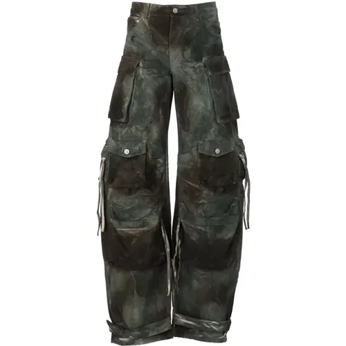 Camouflage Cargo Pants , female, Sizes: W24 - The Attico - Modalova