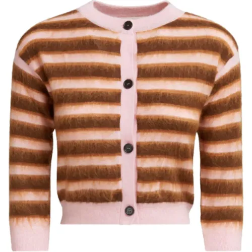 Pink Cardigan Sweater , female, Sizes: M, S, XS - Marni - Modalova