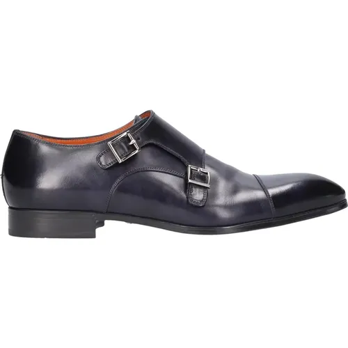 Monk shoes 14549 veal leather , male, Sizes: 6 UK, 7 UK - Santoni - Modalova
