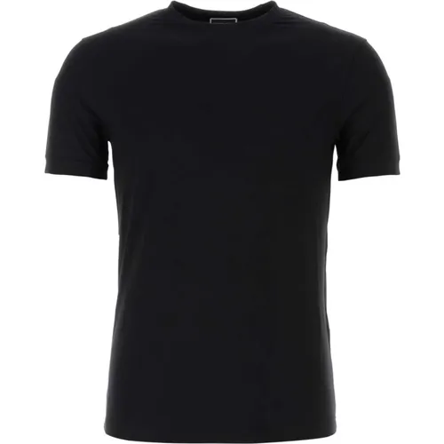 Stretch-Viskose T-Shirt , Herren, Größe: L - Giorgio Armani - Modalova