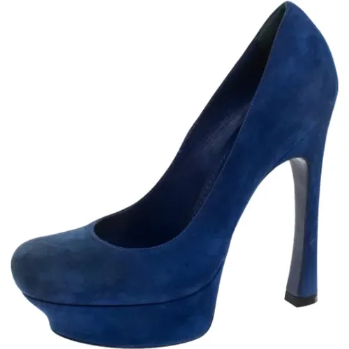 Pre-owned Suede heels , female, Sizes: 5 1/2 UK - Yves Saint Laurent Vintage - Modalova