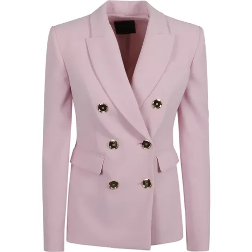Rosa Oberbekleidung Jacke mit Goldknöpfen , Damen, Größe: XS - pinko - Modalova