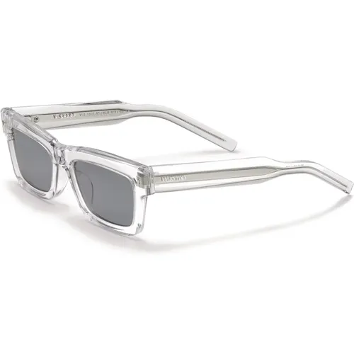 Crystal Clear Sunglasses Sharp , male, Sizes: 53 MM - Valentino - Modalova