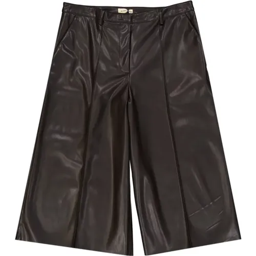 Faux Leather Shorts , male, Sizes: S - Blanca Vita - Modalova