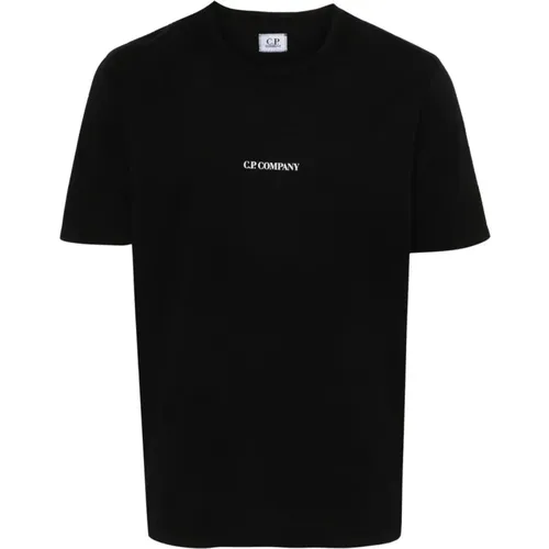 Printed Logo Round Neck T-Shirt , male, Sizes: XL, L - C.P. Company - Modalova
