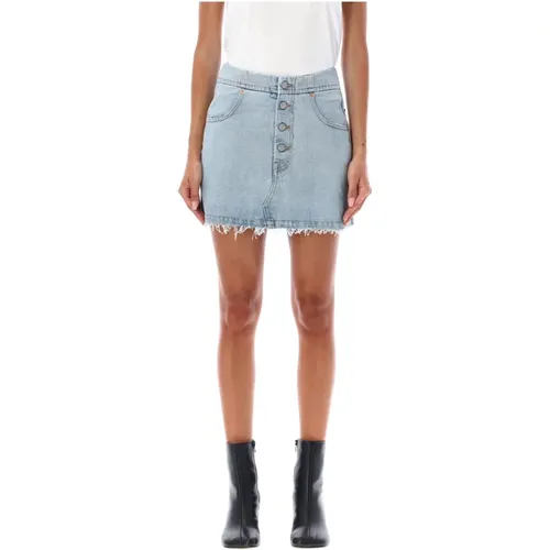 Light Denim Mini Skirt - Aw23 , female, Sizes: S - MM6 Maison Margiela - Modalova