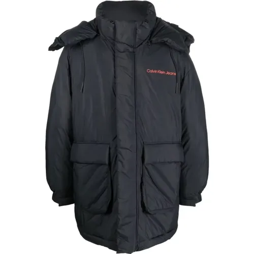 Long parka , male, Sizes: S, M, XL, L - Calvin Klein Jeans - Modalova