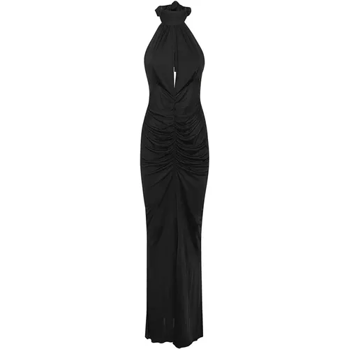 Shiny Jersey Dress , female, Sizes: M - pinko - Modalova