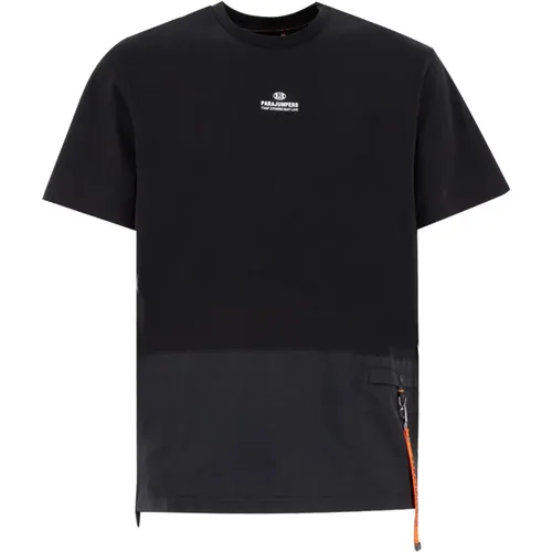 Hybrid Crewneck T-Shirt mit Tasche , Herren, Größe: L - Parajumpers - Modalova