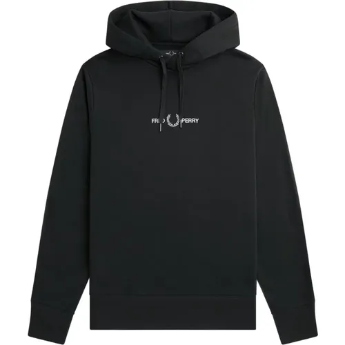 Sweatshirt with Hood and Kangaroo Pocket , male, Sizes: M, XL, L - Fred Perry - Modalova