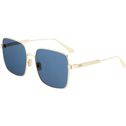 Stylish Sunglasses with Gold Frame and Blue Lenses , female, Sizes: 59 MM - Dior - Modalova