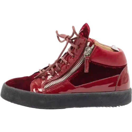 Pre-owned Leather sneakers , female, Sizes: 4 UK - Giuseppe Zanotti Pre-owned - Modalova