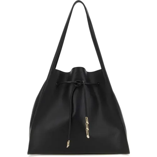 Elegante schwarze Leder Sequenz Einkaufstasche - Lanvin - Modalova