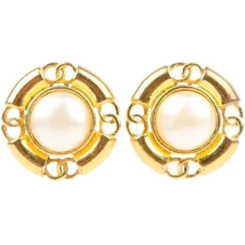 Pre-owned Metal earrings , female, Sizes: ONE SIZE - Chanel Vintage - Modalova