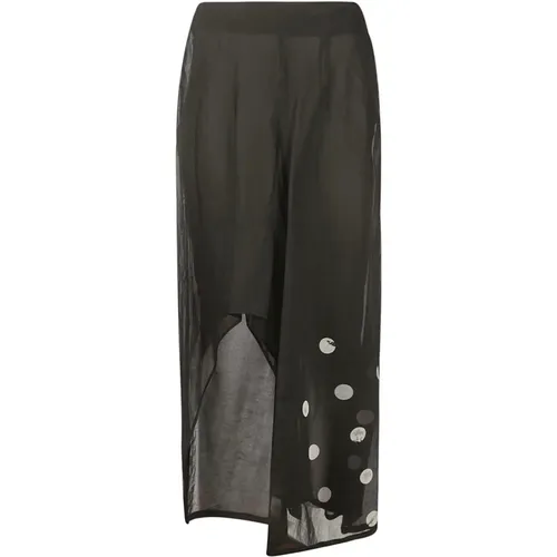 Asymmetric Polka Dot Skirt , female, Sizes: M - Yohji Yamamoto - Modalova