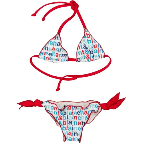 Bikini mit mehrfarbigem Logo-Print - Harmont & Blaine - Modalova