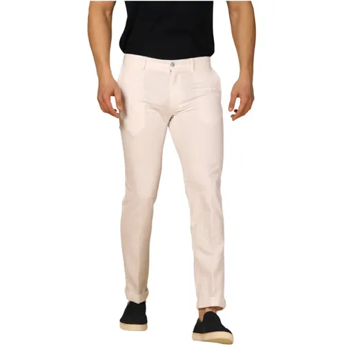 Herren Chino Hose aus Weißer Baumwoll-Hanf Mischung , Herren, Größe: 2XL - Mason's - Modalova