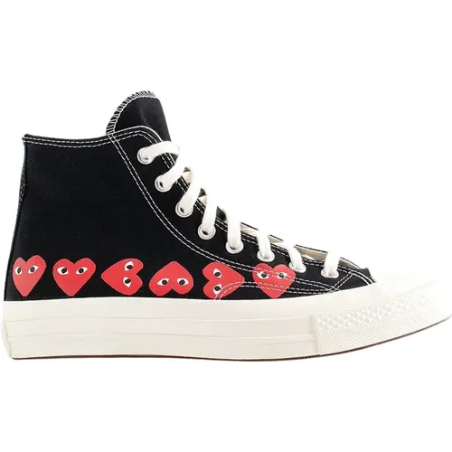 Herz High Top Sneakers Schwarz , Damen, Größe: 40 EU - Comme des Garçons Play - Modalova