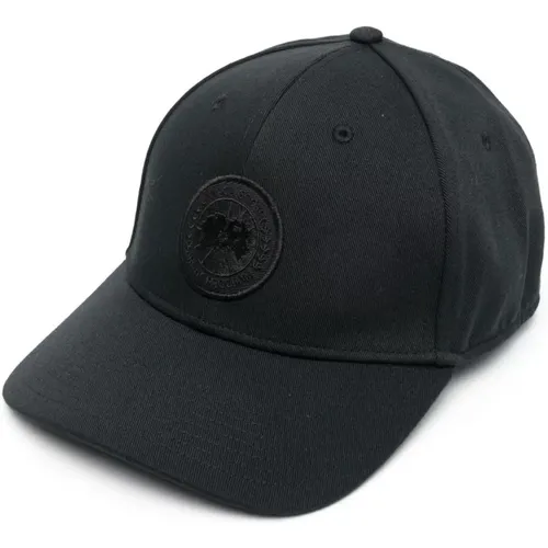 Schwarze Baseballkappe mit Logo , Herren, Größe: L - Canada Goose - Modalova