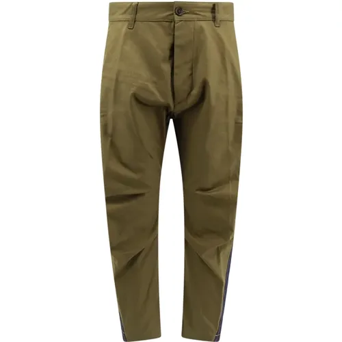 Cotton Trousers with Button Closure , male, Sizes: L - Dsquared2 - Modalova