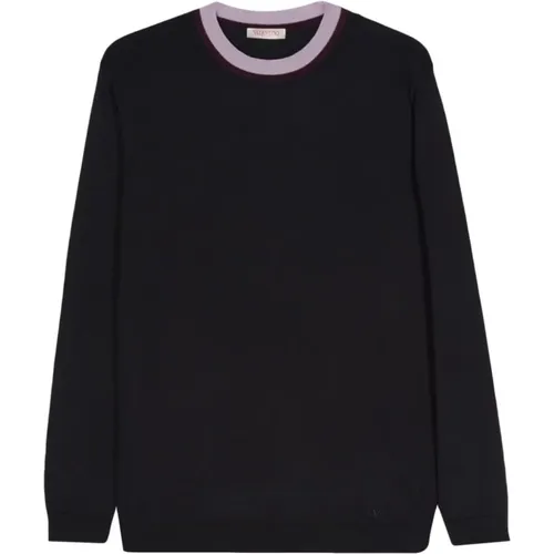 Striped Knit Sweaters with VLogo Embroidery , male, Sizes: M, L, 3XL, S - Valentino Garavani - Modalova