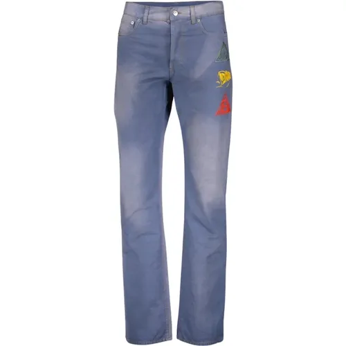 Washed Straight Cut Jeans , male, Sizes: W31 - Dior - Modalova