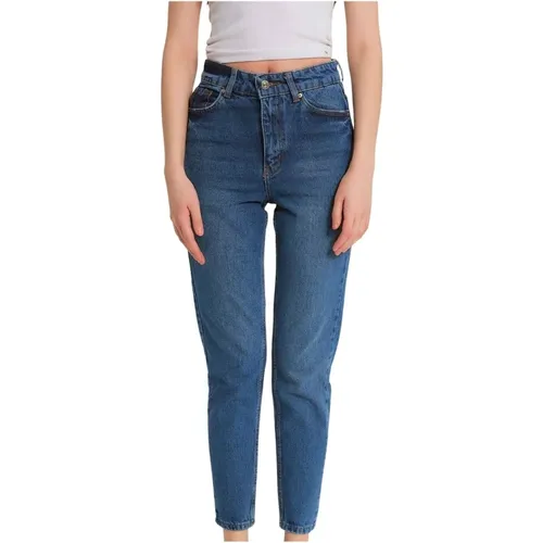 Hoch taillierte Basic-Jeans - D83607 , Damen, Größe: W26 - catwalk - Modalova