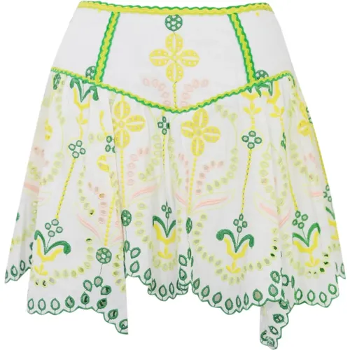 Cotton Lace Flared Skirt , female, Sizes: S, XS - Charo Ruiz Ibiza - Modalova