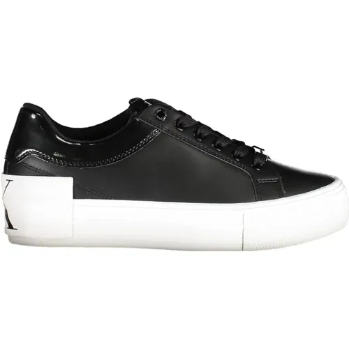 Sportliche schwarze Damensneakers mit Druck , Damen, Größe: 41 EU - Calvin Klein - Modalova