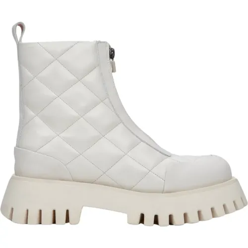 Damen Weiße Leder Steppstiefel für den Winter Er00111822 - Estro - Modalova