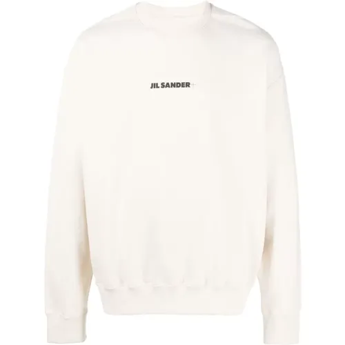 Natürliches Logo Schwarzer Pullover , Herren, Größe: M - Jil Sander - Modalova