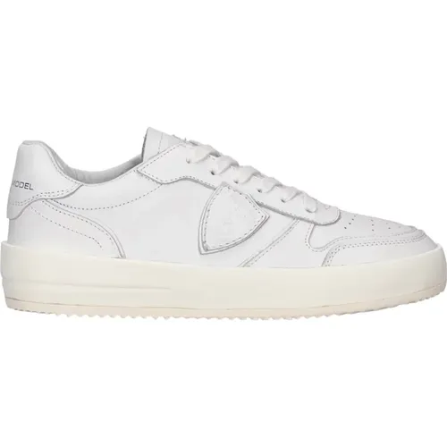 Leather Low Top Sneakers , male, Sizes: 10 UK, 11 UK, 8 UK, 6 UK, 9 UK, 4 UK, 2 UK, 7 UK, 5 UK, 3 UK - Philippe Model - Modalova