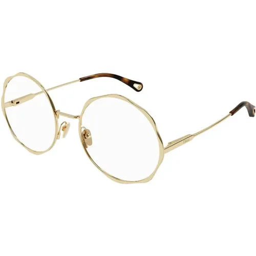 Metallic Optical Glasses for Women , unisex, Sizes: 56 MM - Chloé - Modalova
