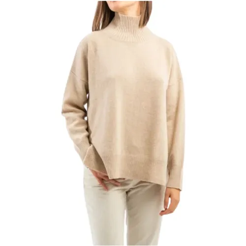 Beiger Sweatshirt mit modernem Touch , Damen, Größe: XS - Roberto Collina - Modalova