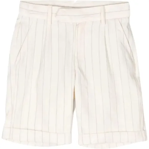 Milano Cream Gestreifte Bermuda-Shorts - Eleventy - Modalova