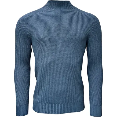 Rainwool Rollkragenpullover Blau , Herren, Größe: 2XL - Gran Sasso - Modalova