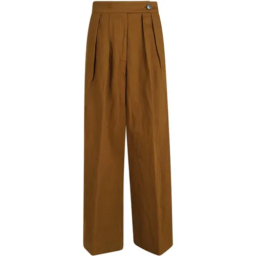 Braune Hose Nude & Neutrals , Damen, Größe: M - Dries Van Noten - Modalova