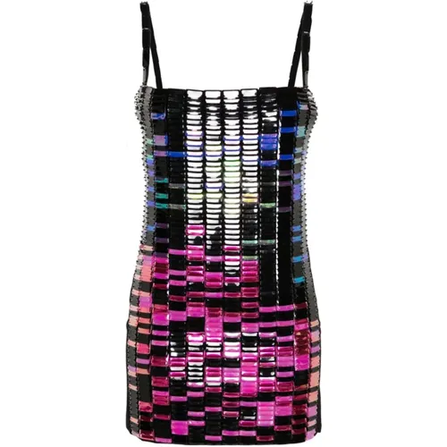 Sequin Square Neck Dress , female, Sizes: 2XS - The Attico - Modalova