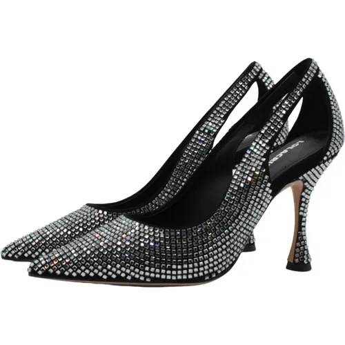 Glitzy Pointed Toe Leather Pumps , female, Sizes: 6 UK, 5 UK, 7 UK, 3 UK, 4 UK - Lola Cruz - Modalova