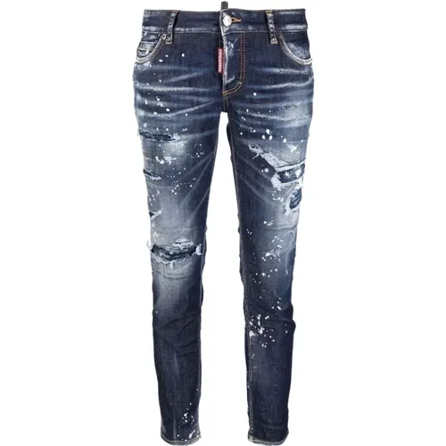 Hochwertige gerade Jeans für Frauen , Damen, Größe: XS - Dsquared2 - Modalova