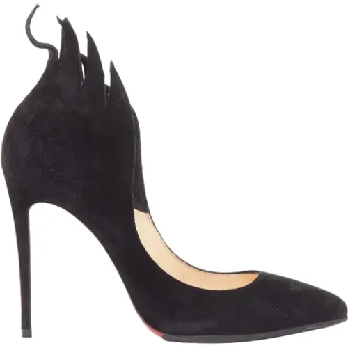 Pre-owned Suede heels , female, Sizes: 4 UK - Christian Louboutin Pre-owned - Modalova